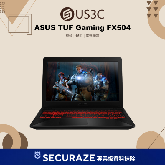 二手 ASUS 華碩 TUF Gaming FX504GD-0191A8750H 15吋 i7-8750H 4G 128G SSD + 1T HDD GTX 1050 2G — USD 智選嚴選